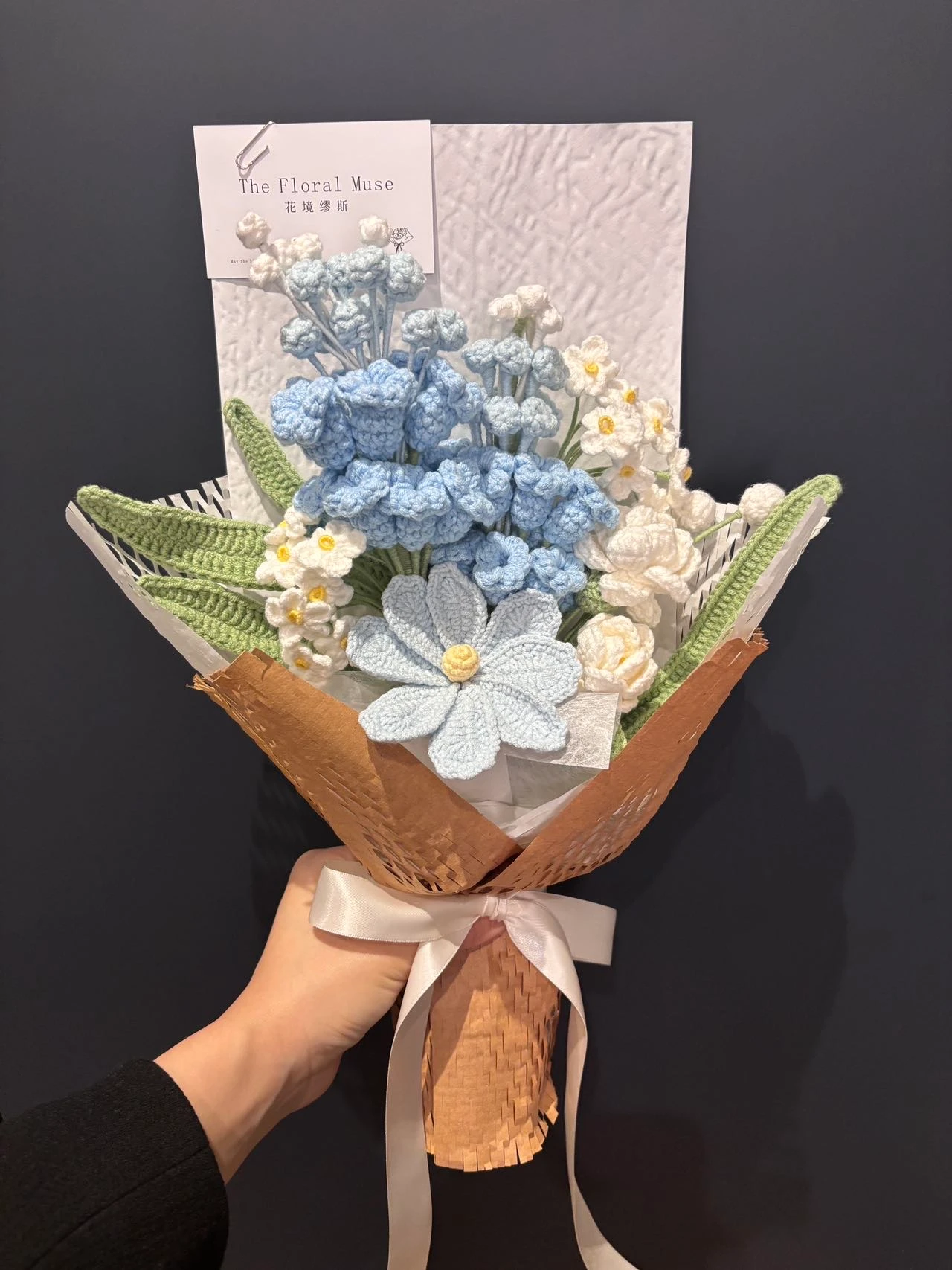 Silken Sky Bouquet — retirement flowers by The Floral Muse, Leeds