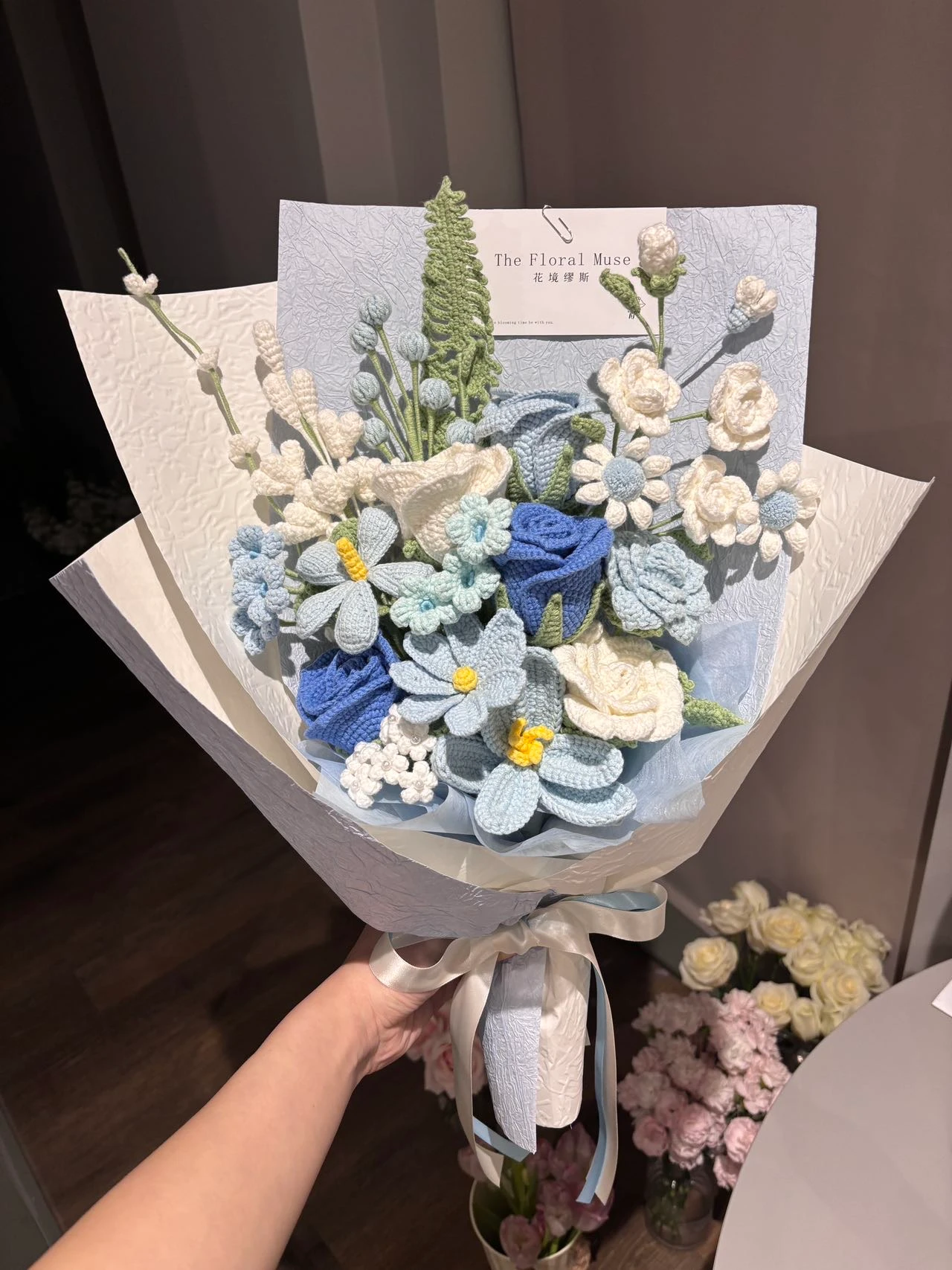Cerulean Stitch Bouquet — The Floral Muse 利兹花店